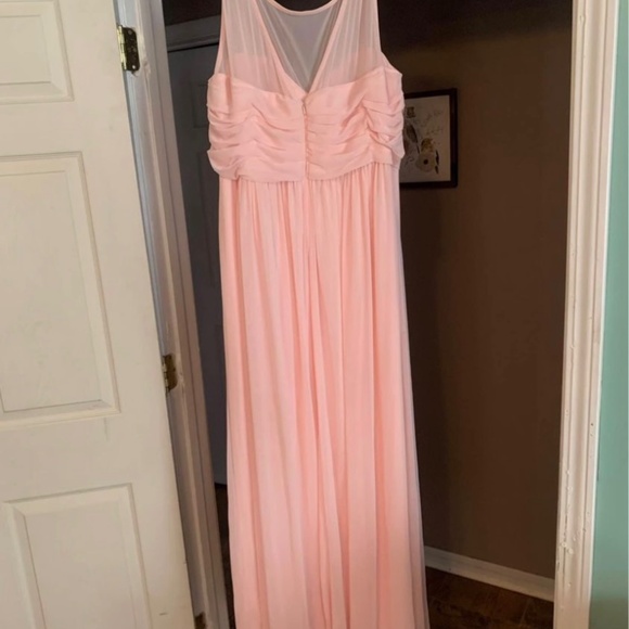 David’s Bridal Pink Petal Bridesmaid Dress - Picture 2 of 2